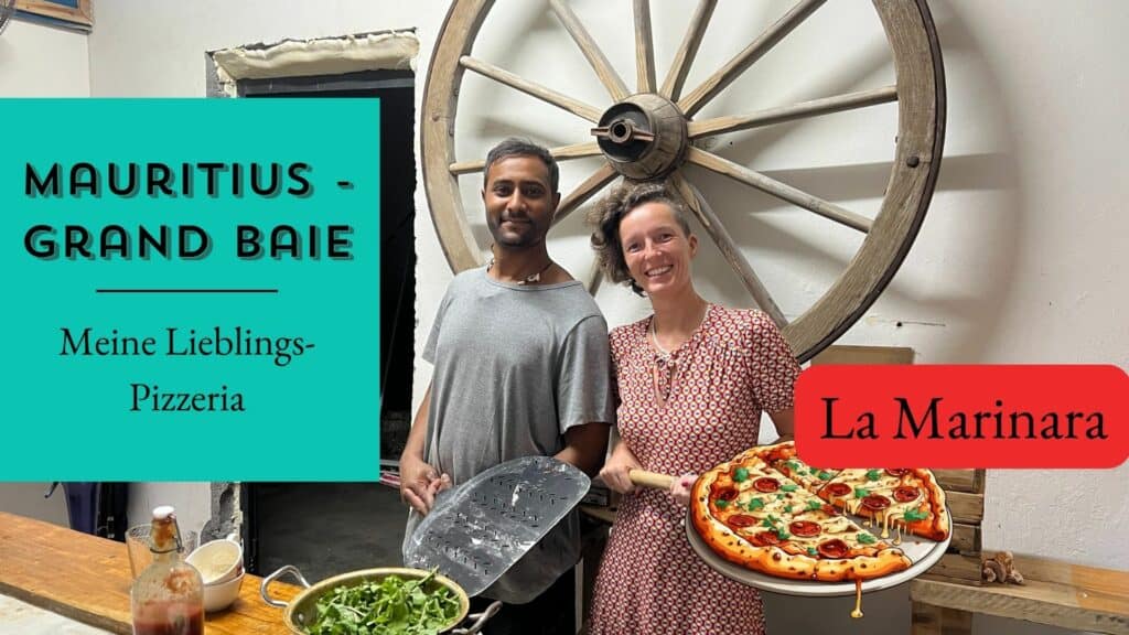 Carolin Döring in der Pizzeria La Marinara auf Mauritius
